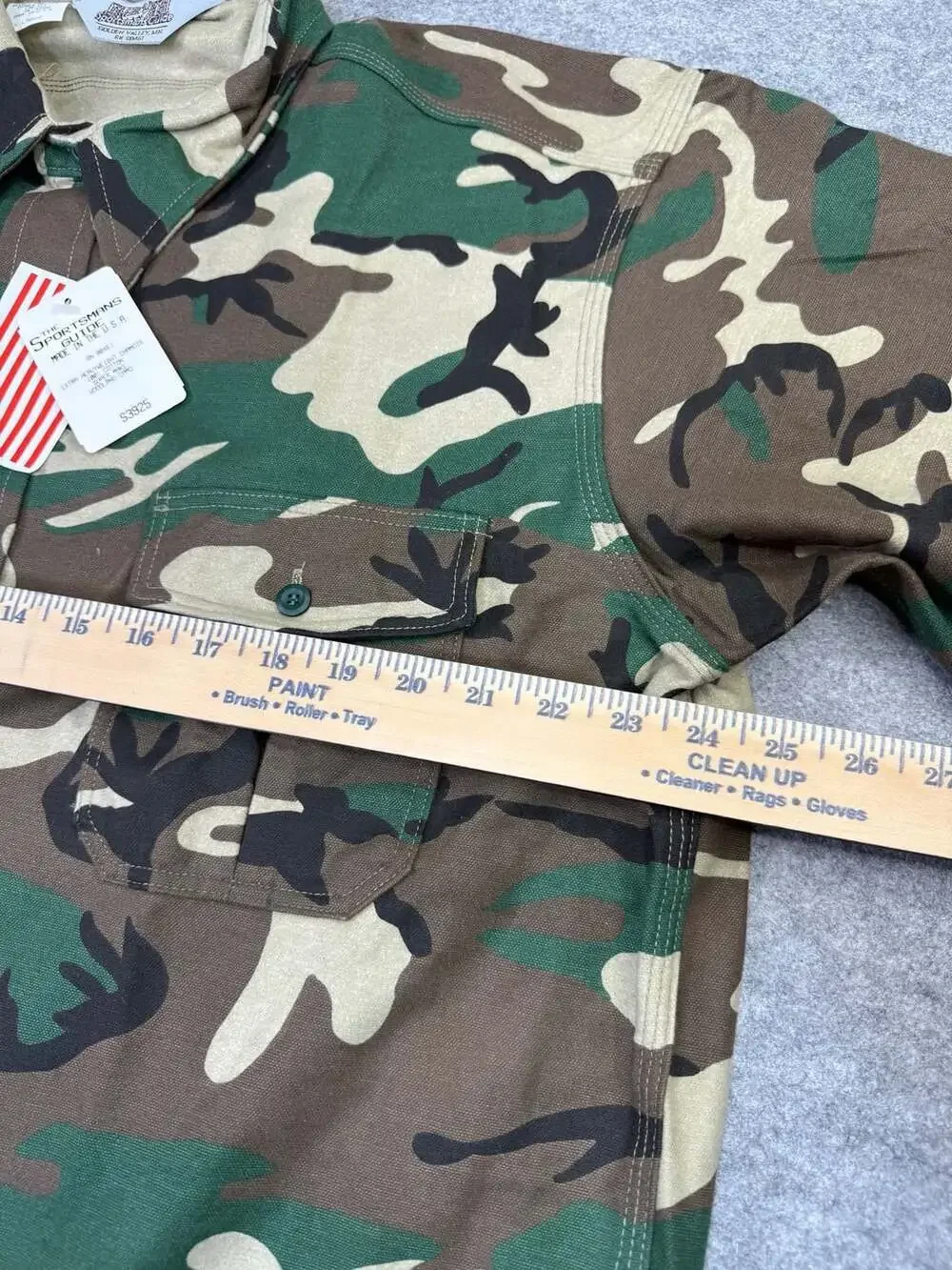 The Sportsmans Guide Extra Heavyweight Chamois Size XL Woodland Camo Shirt